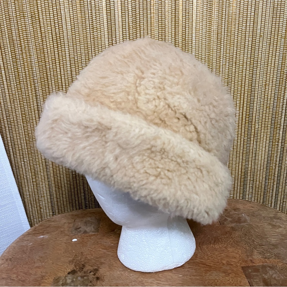 Vintage Bick Shearling Like Fur Hat M - Picture 4 of 7